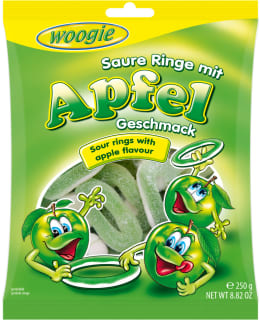 WOOGIE APPLE RINGS SOUR 250 G PUSSI Main Image