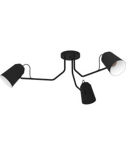 CEILING LAMP 3 PART LORETO BLACK/WHITE Main Image