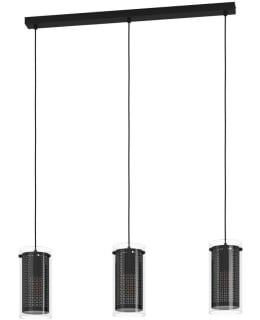 PENDANT LAMP 3 PART PINTO TEXTIL 1 BLACK Main Image
