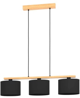 PENDANT LAMP CASTRALVO BLACK/WOOD Main Image