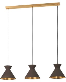 PENDANT LAMP 3 PART NASTASIA BROWN/BRASS Main Image