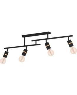 CEILING LAMP 4 PART LURONE BLACK/BRASS Main Image
