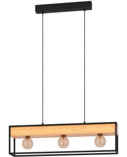 PENDANT LAMP LIBERTAD 1 WOOD/BLACK/BROWN Main Image