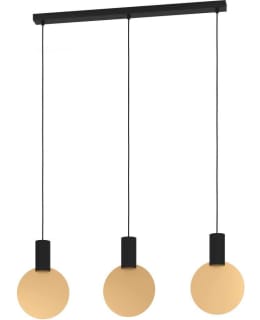 PENDANT LAMP 3 PART SARONA BLACK/GOLD Main Image