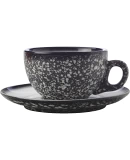 Maxwell and Williams Caviar Granite kahvikuppi ja alunen Main Image