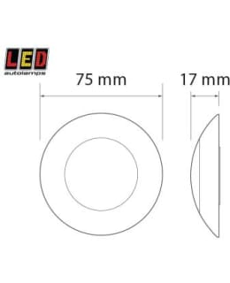 Led Autolamps 24V ø75x17mm sisävalo maitolasilla Main Image