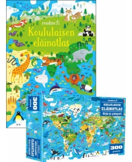 KOULULAISEN ELÄINATLAS KIRJA JA PALAPELI Main Image