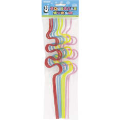 Unique 8 pcs spiral drinking straw