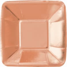 High gloss rose gold Serving plate 8 pcs