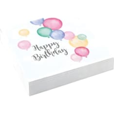 Happy Birthday ilmapallot suuri lautasliina 20 kpl/pkt
