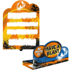 Nerf 8 pcs invitation card + 8 pcs shell
