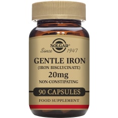 Solgar® Gentle Iron 20 mg 90 kaps. ravintolisä