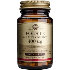 Solgar® Folaatti (Metafolin®) 400 µg 50 tabl. ravintolisä