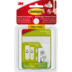3M Command small and medium board fixing pieces