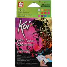 Koi Water Colors Pocket Field Sketch Box Creative Art Colors 12 half pans