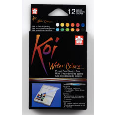 Koi Water Colors Pocket Field Pocket Field Sketch Box 12 half pans