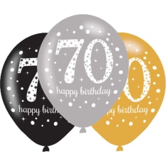 70 Happy Birthday 6 pcs balloon