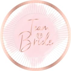 Team Bride 8 kpl 23cm pahvilautanen