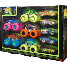 Hot Wheels Monster Trucks Glow In The Dark 10 kpl ajoneuvot
