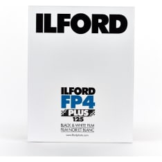 Ilford FP4 Plus 125 4x5" mustavalkofilmi