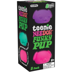 NeeDoh Teenie Funky Pups 3-pack puristeltava koira