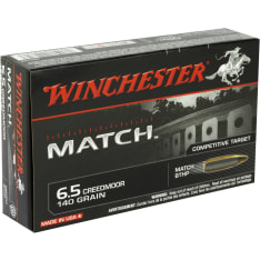 Winchester 6,5 Creedmoor 140gr 9,1g BTHP kiväärinpatruuna