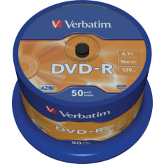 Verbatim DVD-R 16x 4.7 GB/120 min 50 kpl DVD-R levy