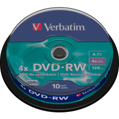 Verbatim DVD-RW 4x 4.7 GB/120 min 10 kpl DVD-RW levy