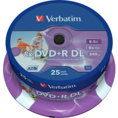 Verbatim DVD+R DL 8x 8.5 GB/240 min 25 kpl DVD+R -levy