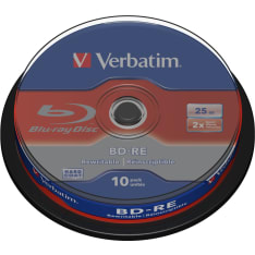 Verbatim BD-RE SL 2x 25GB 10 kpl BD-RE levy
