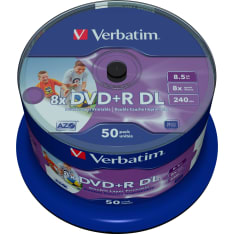 Verbatim DVD+R DL 8x 8.5 GB/240 min 50 kpl DVD+R -levy