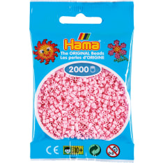 Hama Mini bag 2000 pastel, pink iron-on beads