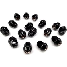 ITP 10 x 1.25mm 60° kartio musta 16 kpl pyöränmutterisarja