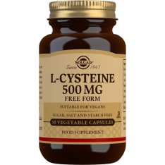 Solgar® L-Kysteiini 500 mg 30 kaps. ravintolisä