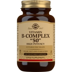 Solgar Vitamin B-Complex + C "50" 100 kaps. ravintolisä