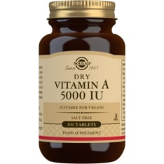 Solgar® A-vitamiini 5000 IU 100 kaps. ravintolisä
