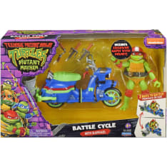 Turtles Mutant Mayhem Vehicle With Figure moottoripyörä ja hahmo