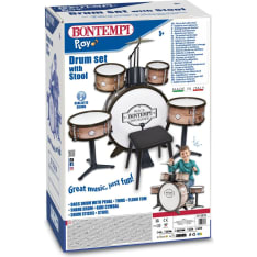 Bontempi Drum Set 6-osainen rumpusarja tuolilla