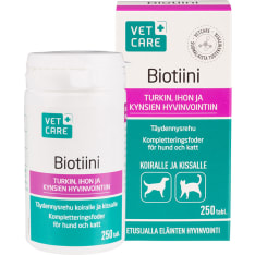 Vetcare Biotiini 250 tabl. täydennysrehu
