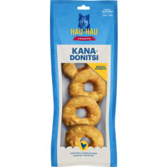 Hau-Hau Champion 8 cm 4 kpl 200 g donitsi kanalla koiran puruluu