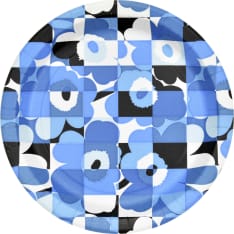 Marimekko Mini-Ruutu-Unikko sininen 23 cm 8 kpl lautanen