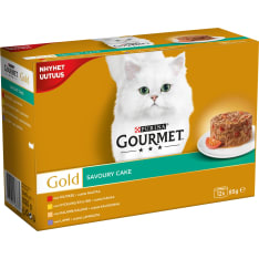 Gourmet Gold Savory Cake 12 x 85g assortment 4 variants cat food