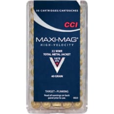 CCI 22 WMR Maxi Mag 50 pcs FMJ cartridge