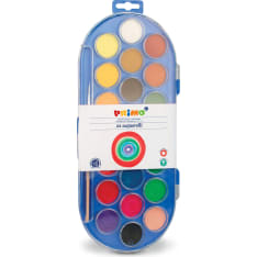 Primo Watercolours 22 colours + brush, 30mm diameter