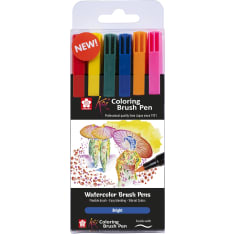 Sakura Koi Coloring Brush Pen Basic 6-setti sivellinkynä