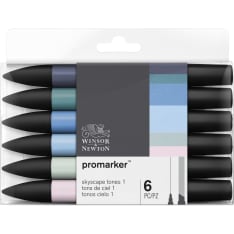 Winsor & Newton Promarker Skyscape 6 värikynäbn setti