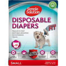 Simple Solution disposable diapers for female dogs, 12 pcs., S bitch cover