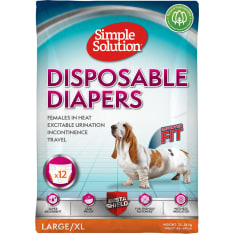Simple Solution disposable diapers for female dogs, 12 pcs., L-XL narttusuoja