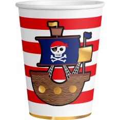 Pirate treasure 8 pcs cardboard mug