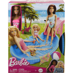 Barbie Pool With Doll Playset uima-allas ja nukke